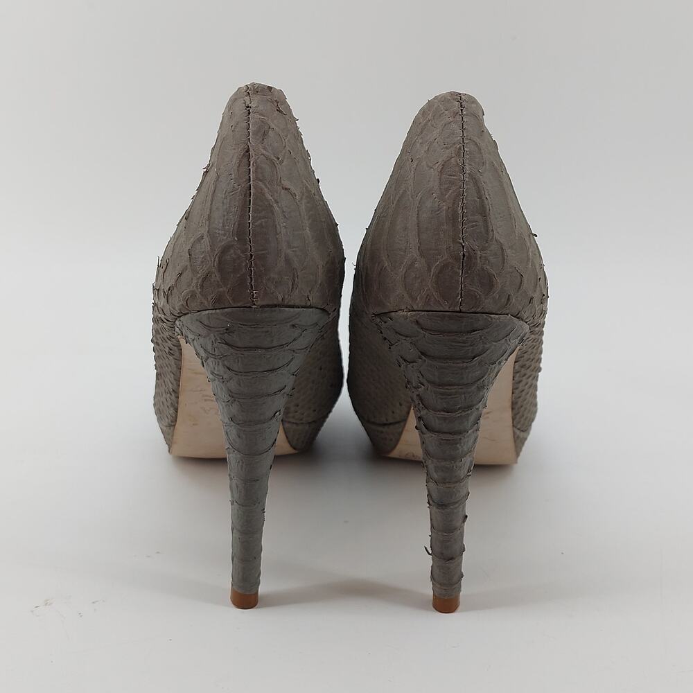 Zara Snake Embossed Animal print Pumps High Heels Open Toe Size 39 - Picture 6 of 14